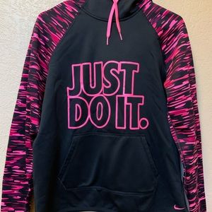 Pink and black Nike sweatshirt size medium
